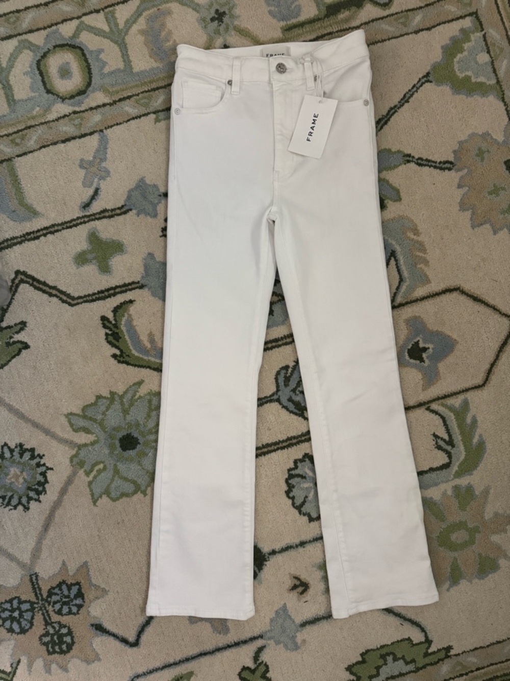 NWT Frame Denim White the reboot crop
